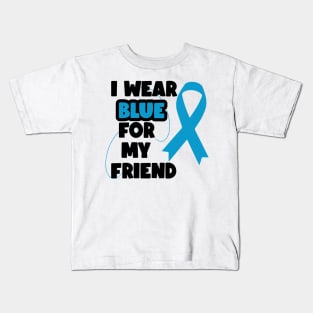 I Wear Blue For Diabetes Awareness Kids T-Shirt